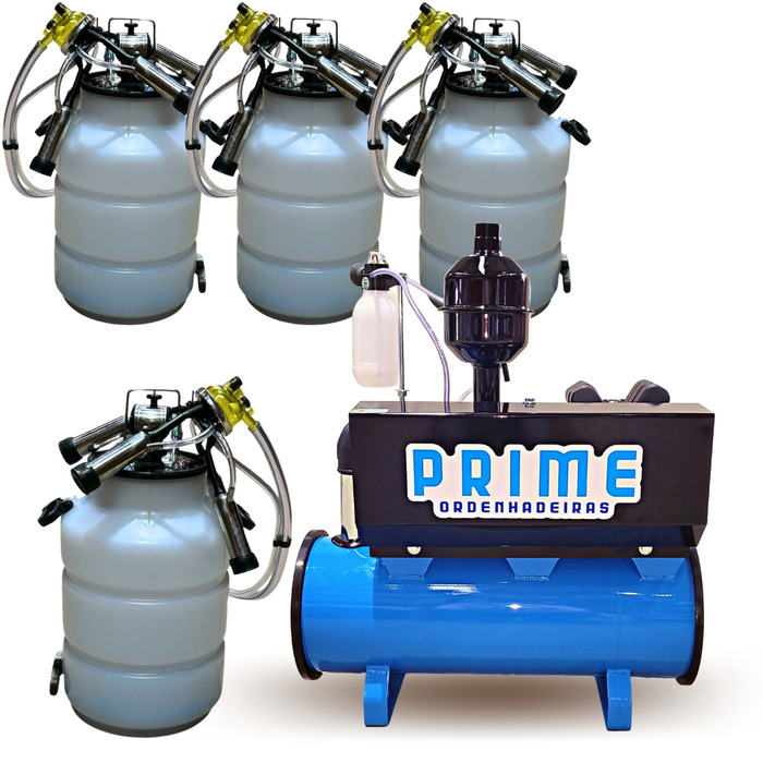 Ordenhadeira Prime Balde ao Pé BV 600 litros - Motor 2 cv