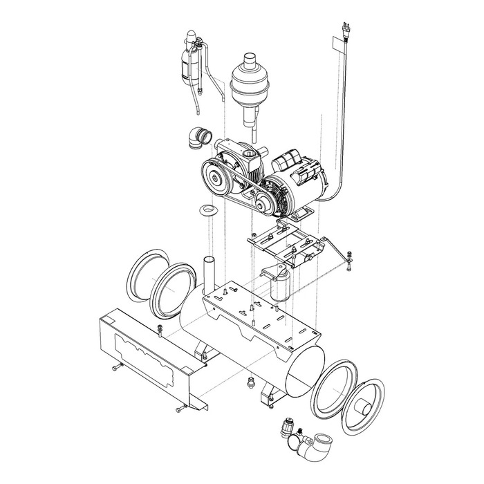Ordenhadeira Prime Balde ao Pé BV 600 litros - Motor 2 cv