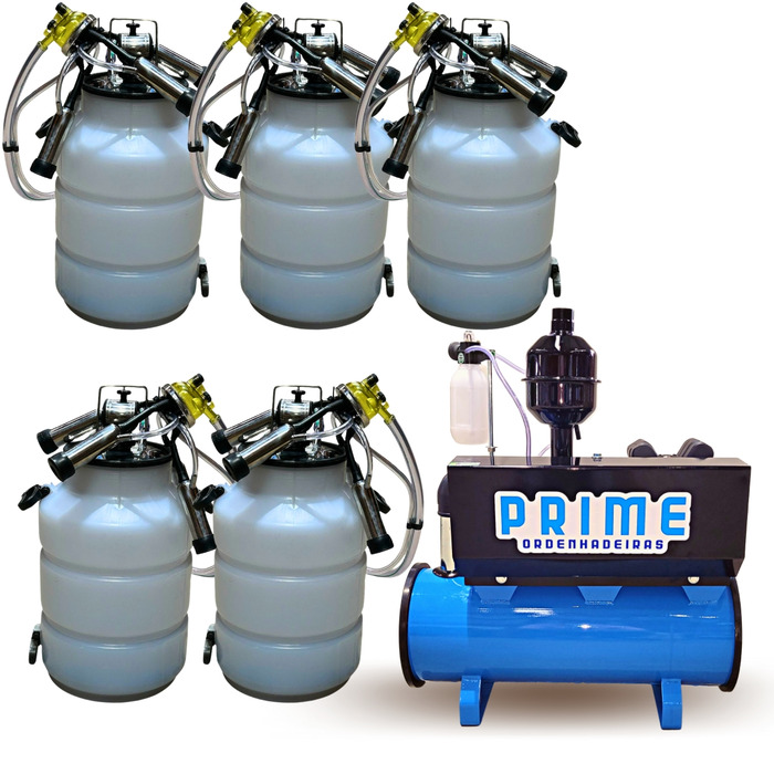 Ordenhadeira Prime Balde ao Pé BV 600 litros - Motor 2 cv