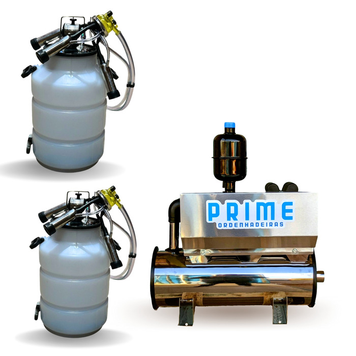 Ordenhadeira Inox Prime Balde ao Pé BV 450 litros - Motor 2 cv - De 1 a 4 conjuntos