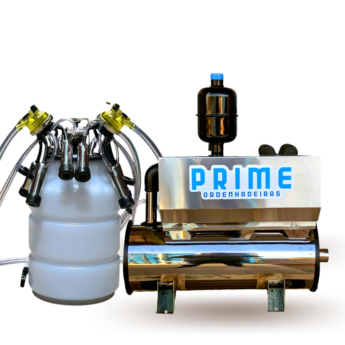 Ordenhadeira Inox Prime Balde ao Pé BV 450 litros - Motor 2 cv - De 1 a 4 conjuntos