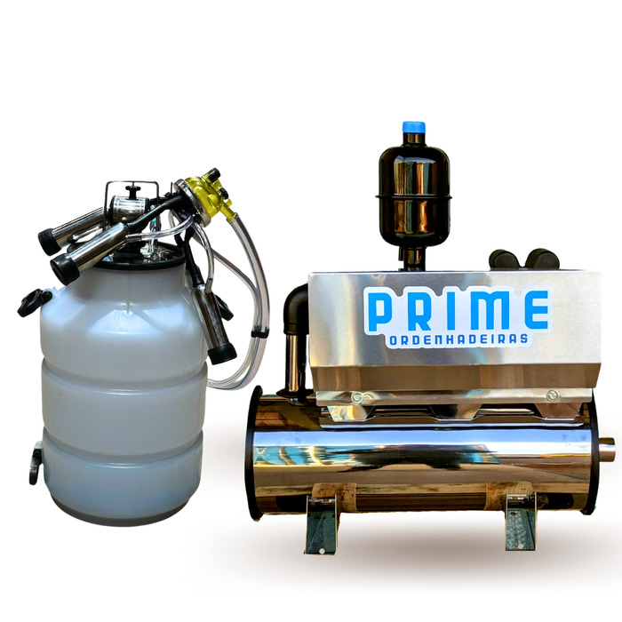 Ordenhadeira Inox Prime Balde ao Pé BV 600 litros - Motor 2 cv - De 1 a 5 conjuntos