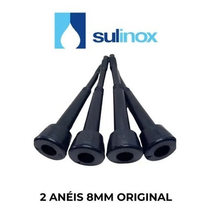 TETEIRA INSUFLADOR SULINOX 2 ANEIS 8MM ORIGINAL PARA ORDENHA