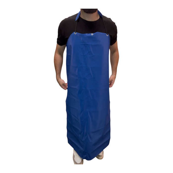 Avental Comprido Para Ordenha  Azul Sem Bolso - Azul-marinho - 120x70